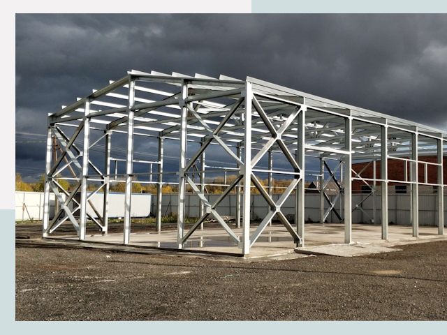 Двускатные ангары в Лабинск от 643 руб. за квадрат