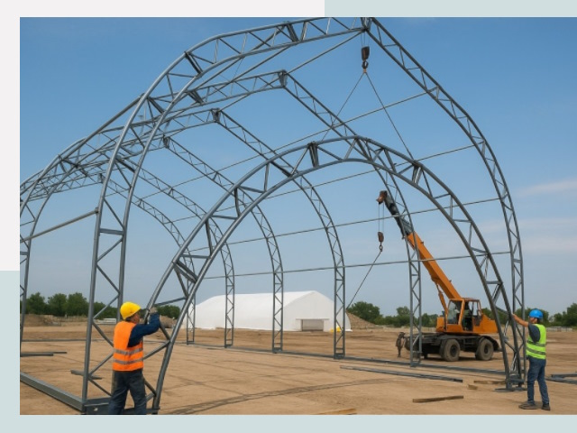 Монтаж ангаров в Лабинске от 643 руб. - Надежно и быстро