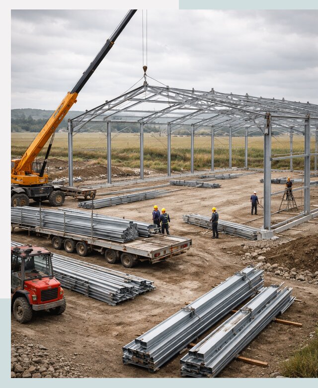 Строительство ангаров для сельхозтехники в Лабинске под ключ